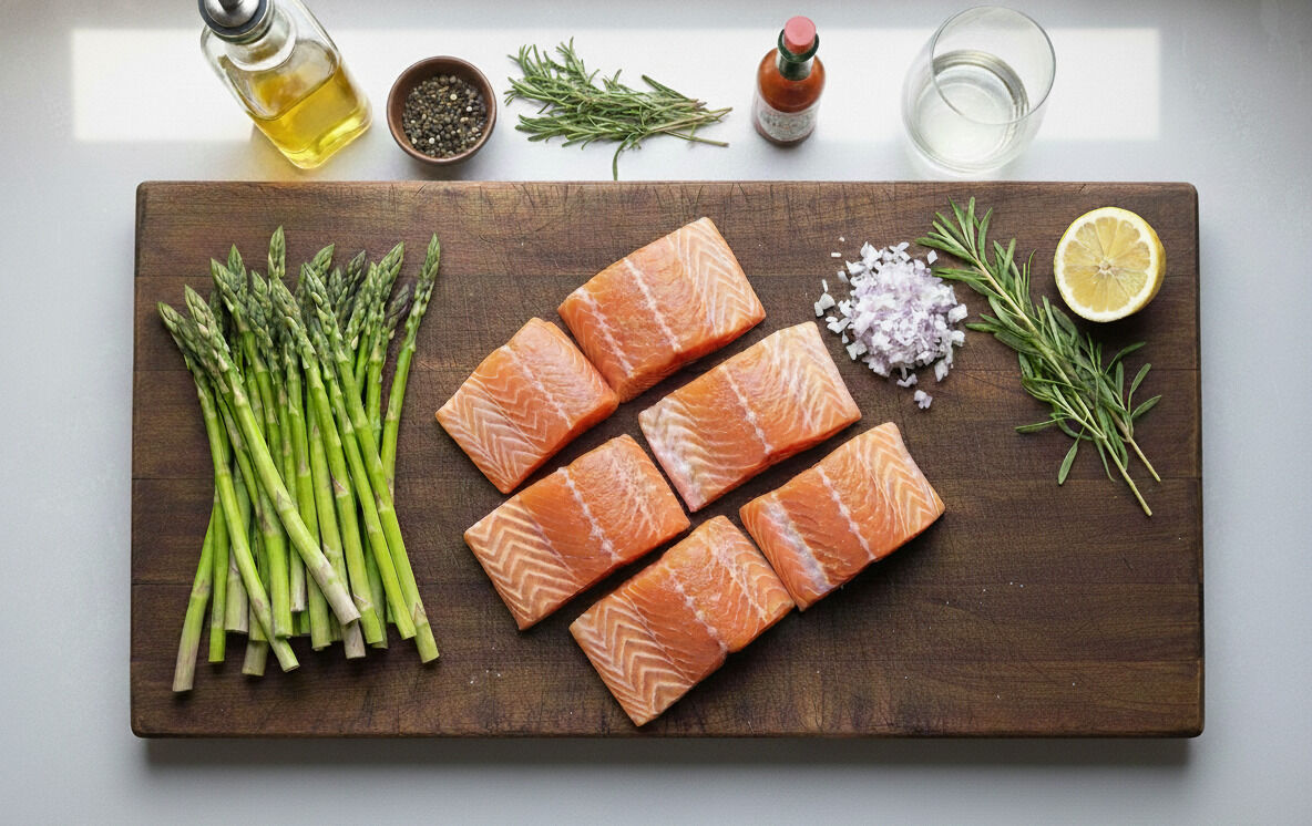 Ingredients for Salmon and Asaparagus